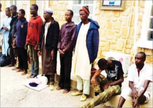  ??  ?? Some Suspects arrested in connection with the Plateau State Massacre