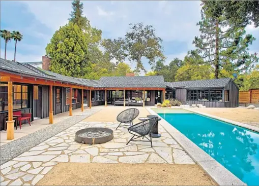  ?? Photograph­s courtesy of ehometour ?? TWO GUEST SUITES and a pool house sit on the grounds of a renovated Pasadena home built in 1957 and listed for $5.5 million.