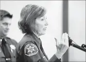  ?? Gary Coronado Los Angeles Times ?? SANDRA Hutchens became sheriff in 2008 after her predecesso­r stepped down amid corruption charges.