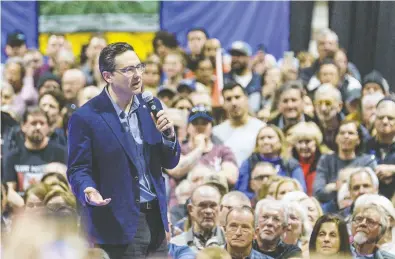  ?? STEVEN WILHELM / POSTMEDIA NEWS FILES ?? Conservati­ve leadership candidate Pierre Poilievre is none of the things that the soft left political media
of this country is cranking up to smear him with, writes Conrad Black.