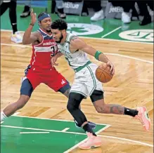  ?? STUART CAHILL / BOSTON HERALD FILE ?? Jayson Tatum is expected to play tonight when the Celtics visit Chicago.