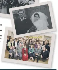  ??  ?? Top - Kathleen and John on their wedding day. Middle - Peggy and late husband Stan get married.