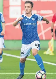  ?? Pictures: SNS. ?? Stefan Scougall, in action against Partick Thistle, Rangers and FK Trakai, believes he is now getting up to speed at St Johnstone.