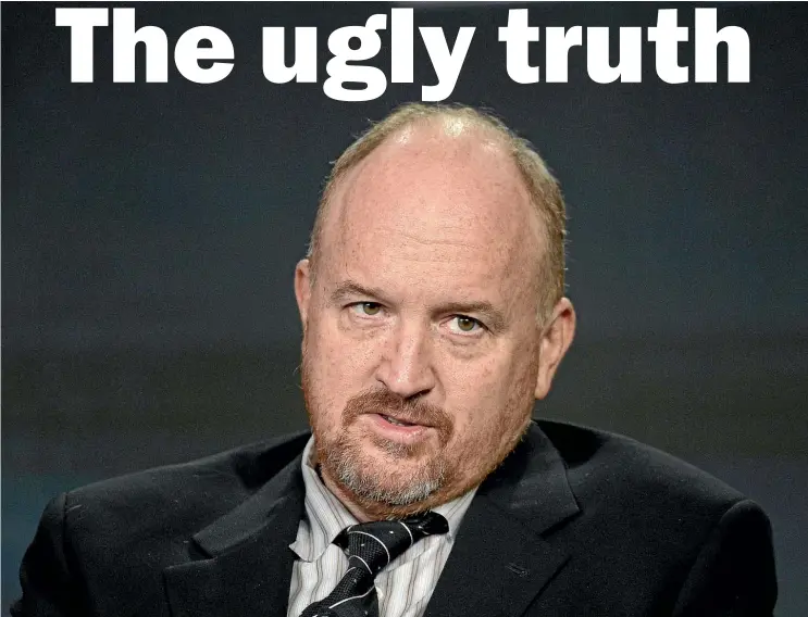  ??  ?? Louis C.K. says he will ‘‘now step back and take a long time to listen’’ after admitting that sexual harassment claims by five women are true.