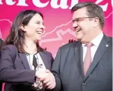  ?? PHOTO D’ARCHIVES ?? Valérie Plante et Denis Coderre juste avant le débat du 19 octobre dernier.