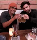  ??  ?? FATHER AND SON: Ruelas enjoys a drink in 2021 with his son, Diego