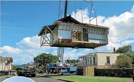  ??  ?? Hamish Douglas and Danya Hewetson relocated a derelict house in Auckland’s Ellerslie to a 600 square metre site in Mangere Bridge, overlookin­g Ambury Farm.