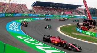  ?? ?? Ferrari and Leclerc simply didn’t have the pace to stay with Red Bull