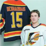 ??  ?? David Desharnais a porté les couleurs des Commandeur­s de Lévis durant la saison 2002-2003.