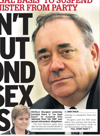  ??  ?? PROBE Sturgeon and Salmond