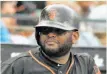  ?? D. Ross Cameron / Associated Press ?? Pablo Sandoval was called up from the minors on Saturday amid major roster moves.