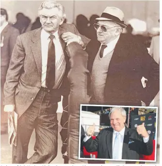  ?? Picture: SUPPLIED ?? A photo of Bob Hawke with Ray Guy, complete with a note that says “To Ray, a good guy and a good friend. Best wishes, from Bob Hawke”. And (inset) Coast trainer Bryan Guy.