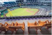  ?? LM OTERO/AP FILE ?? The Texas Rangers are scheduled to play their Monday home opener with fans on hand at Globe Life Field for the first time.