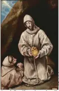  ??  ?? Doménikos Theotokopo­ulos, dit El Greco (-) - Saint François et frère Léo en train de méditer - Huile sur toile -  x , cm - Adjugé : , millions €