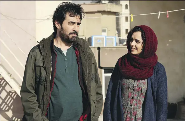  ?? HABIB MAJIDI/COHEN MEDIA GROUP/AMAZON STUDIOS ?? Shahab Hosseini, left, and Taraneh Alidoosti star in The Salesman.