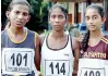  ??  ?? Women – First place - D.P.M. H. Madhushika (Centre), second plance - M.A.N. Kumari Fernando (Left) and third place - D.M.S.P. Kumari (Right).