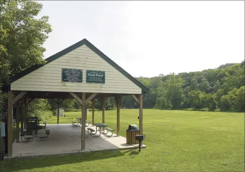  ?? Hearst Connecticu­t Media file photo ?? Carlson’s Grove park in New Milford. The grassroots initiative Operation Park Pass allows people in town to sponsor park passes for local seniors.