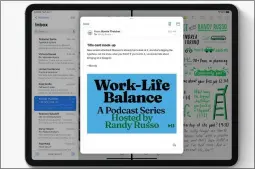  ??  ?? Multitaski­ng in iPadOS 15.