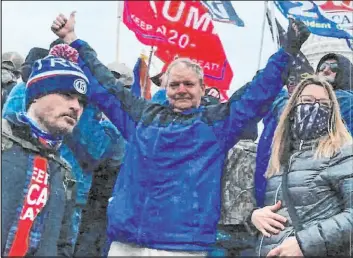  ?? Tribune News Service ?? Howard Richardson at the Jan. 6 riot in Washington, D.C., according to charging documents. Richardson was sentenced to nearly four years in federal prison.