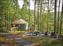  ?? HANDOUT ?? Yurts are seen at Tugaloo State Park in Hartwell, Ga.