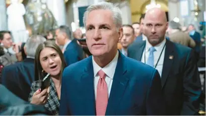  ?? JOSE LUIS MAGANA/AP ?? Speaker of the House Kevin McCarthy, R-Calif., is making thousands of hours of surveillan­ce footage from the Jan. 6, 2021 Capitol attack available to Fox News’ Tucker Carlson.