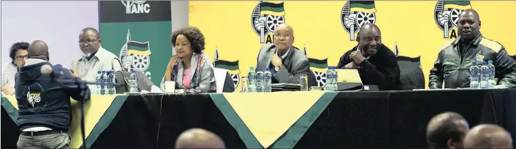  ?? Picture: MASI LOSI ?? FOCUSED: ANC NEC met at St George Hotel in Irene, Gauteng, to talk about the outcome of the 2016 municipali­ty elections.