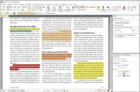  ??  ?? De gratis versie van PDFXChange Editor bevat veel handige tools, waaronder een markeersti­ft met makkelijk te kiezen kleuren.