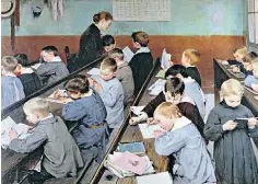  ?? ?? Memory test: The Children’s Class, 1889, by French artist Henri-Jules-Jean Geoffroy