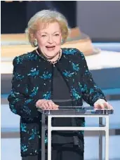  ?? ?? Actor Betty White said, “It’s amazing,” about her upcoming 100th birthday on Jan. 17. KEVIN WINTER/GETTY 2018