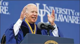  ?? MANUEL BALCE CENETA / AP ?? President Joe Biden speaks to University of Delaware graduates at its commenceme­nt in May. The FBI searched the university in recent weeks as part of its investigat­ion into the potential mishandlin­g of sensitive government records.