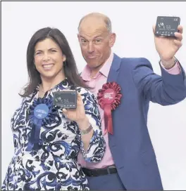  ??  ?? Kirstie Allsopp and Phil Spencer: encouragin­g all households to get a smart meter installed.