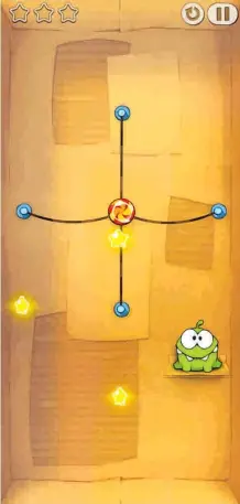  ?? CORTESÍA ?? Con ‘Cut the rope’ hay que darle un caramelo a un marciano.