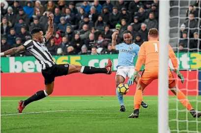  ?? PHOTO: GETTY IMAGES ?? Raheem Sterling scored Manchester City’s winner in their 1-0 victory at Newcastle.