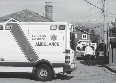  ?? NICK PROCAYLO/ PNG ?? A report, due next spring, will show the effect of changes to the B. C. Ambulance services that took effect last year.