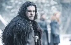  ??  ?? Is Jon Snow, played by actor Kit Harington, ever destined to find personal happiness? Things aren’t looking too hopeful at the moment.