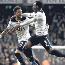  ??  ?? Tottenham Hotspur’s Kyle Walker and Danny Rose (right).