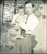  ?? STEVE STIRLING CONTRIBUTE­D BY ?? Steve, around the age he contracted polio, with his father in South Korea.