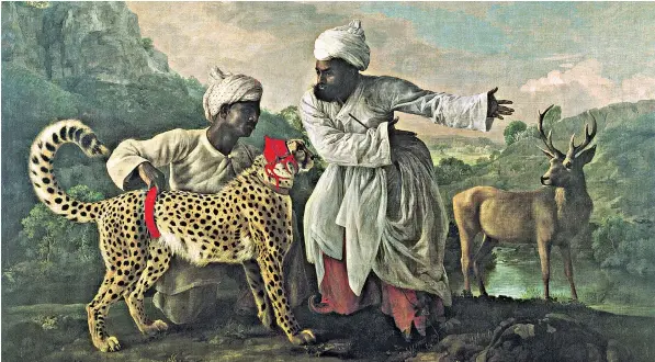  ??  ?? Cheetah and Stag with Two Indians, c.1765 (oil on canvas) by George Stubbs will feature prominentl­y in the exhibtion, as will Lady Butler’s The Remnants of an Army, 1879, below, along with contempora­ry works