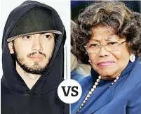  ?? ?? Blanket Jackson de 22 años, hijo de Michael Jackson pide a tribunales que impida que su abuela Katherine Jackson, de 93 años, deje de dilapidar la fortuna del Rey del Pop.