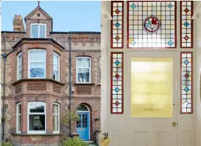  ??  ?? Above: When the family outgrew their smaller house, Claire and her parents agreed to a house-swapAbove right: Claire’s sister is planning to restore the hall door’s original central stained-glass panel