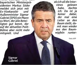  ?? Foto: AFP ?? Sigmar Gabriel