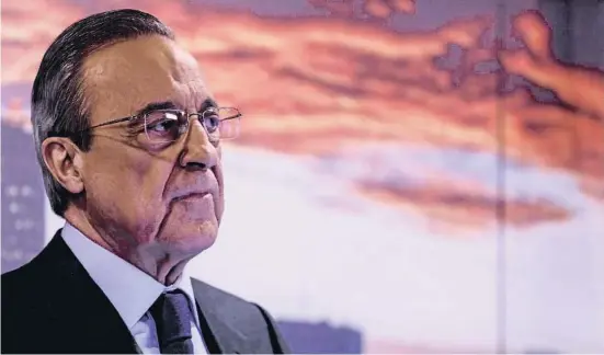  ??  ?? Florentino Pérez, presidente del Real Madrid, en una imagen del 2019