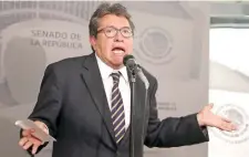  ??  ?? Ricardo Monreal, presidente de la Jucopo, pide moderación en el Presupuest­o.