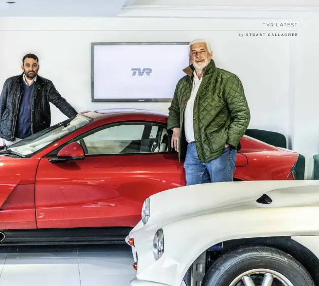  ?? ?? Above: 2022 TVR management team. From the left, chief executive officer Jim Berriman, operations director John Chasey and chairman Les Edgar