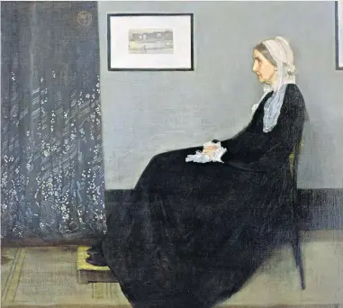  ??  ?? French-bound: Portrait of the Artist’s Mother by James Mcneill Whistler received high acclaim