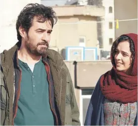  ??  ?? ► Shahab Hosseini y Taraneh Alidoosti protagoniz­an el filme.