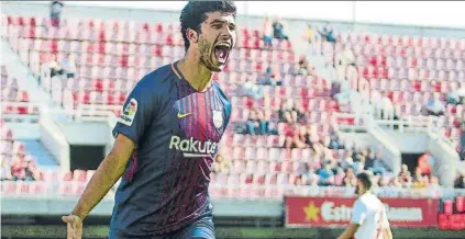  ?? FOTO: MANEL MONTILLA ?? Carles Aleñá está brillando en Segunda A con el Barça B El del Maresme es el máximo artillero del filial con cinco dianas