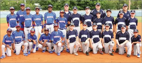  ??  ?? A youth baseball team from the Dominican were in the States last week as guests of Parkway Baptist Church in Fort Oglethorpe. The team played four games during their stay, including two against the 12-U Chickamaug­a All-Stars. (Messenger photo/Scott...