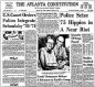  ??  ?? The Aug. 5, 1969, Constituti­on front page detailed a “near riot” after Atlanta police raided a known hippie hangout.