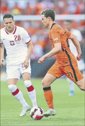  ?? Foto: getty ?? Frenkie de Jong fue titular ayer en Rotterdam ante la selección polaca